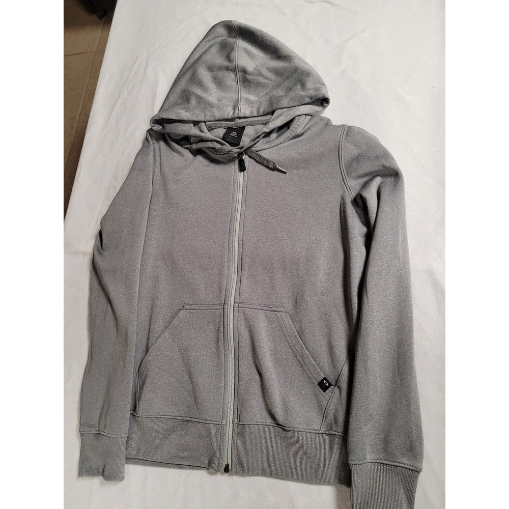 Oakley Full Zip Hoodie Youth Boys Regular Fit Gray Activewear Jacket Size S